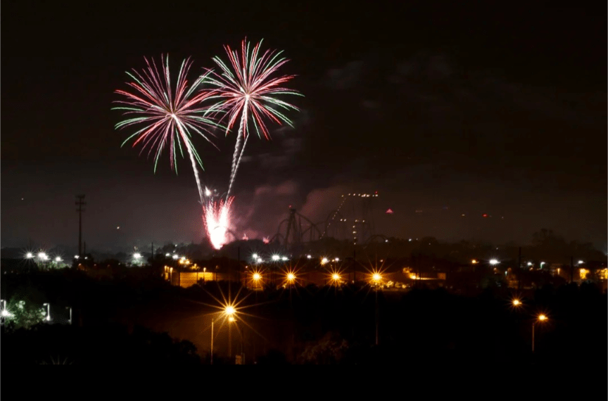 Fireworks view from USF parking lot 